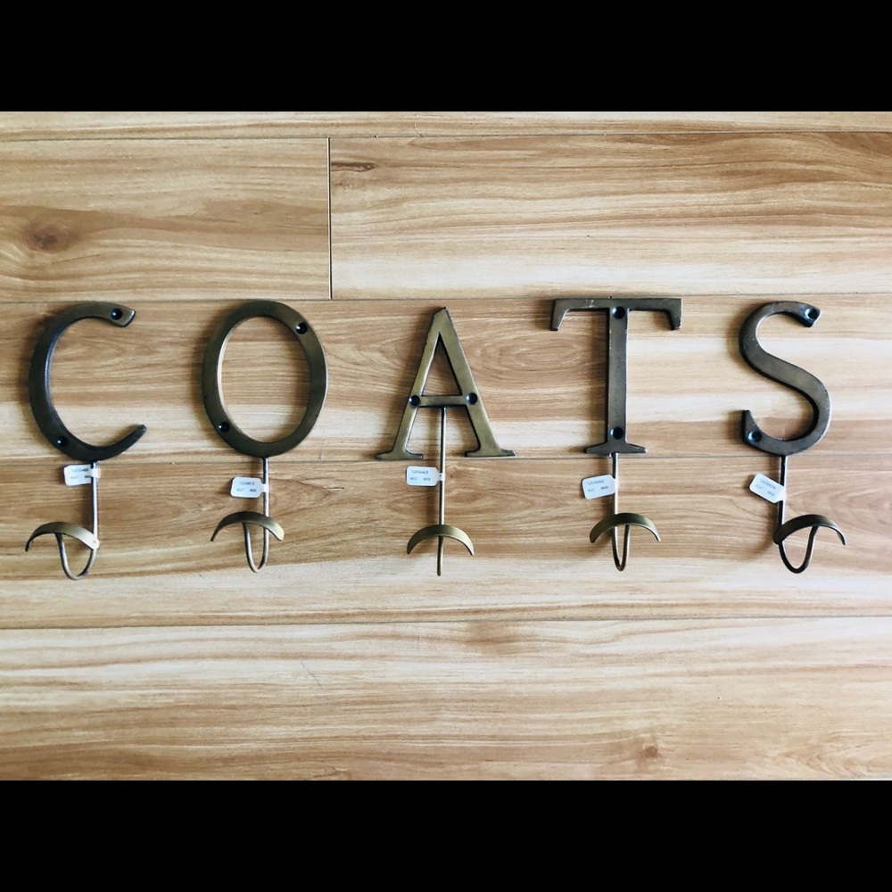 Brand new! Anthropologie individual “coat” hooks